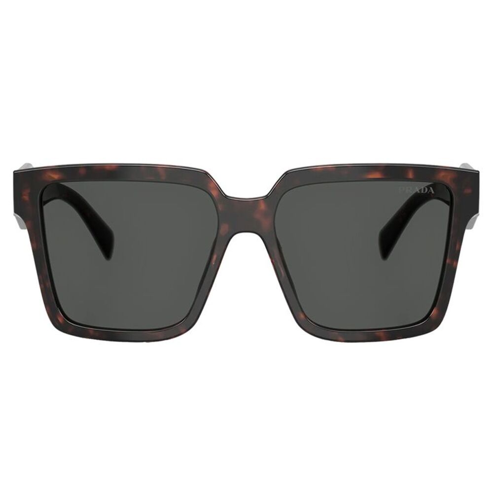 Prada PR 24ZS 17N40L Root Tortoise Plastic Square Sunglasses Grey Lens - Picture 2 of 3